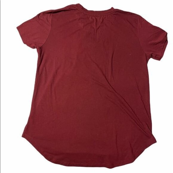 Maroon Short Sleeve with White Lace Pocket - Picture 4 of 5